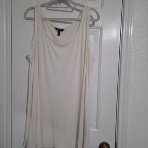 Eileen Fisher Soft Cream Silk Tunic Top